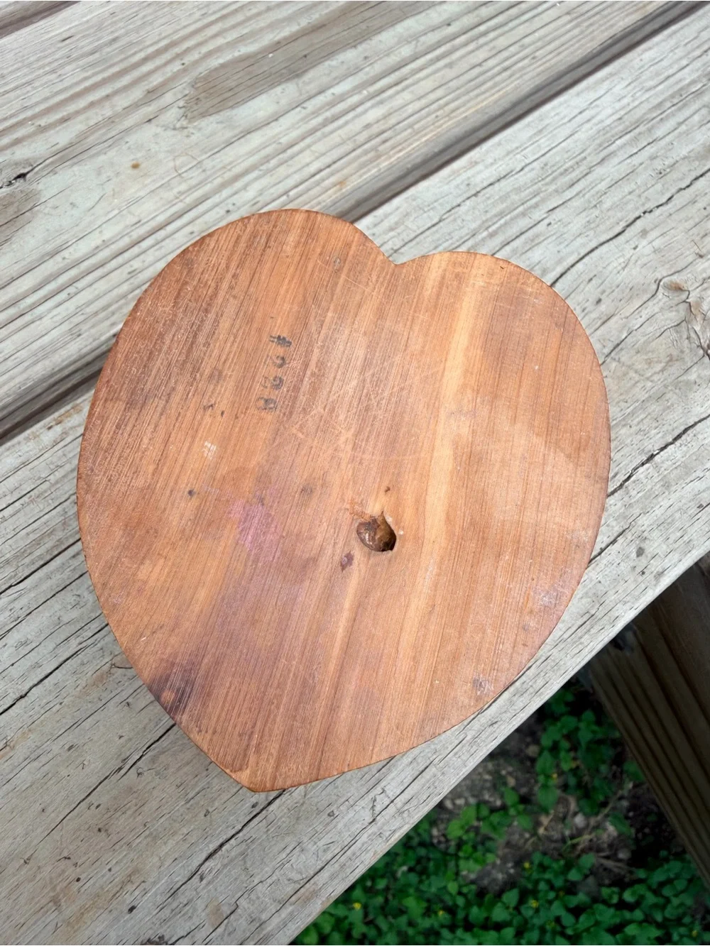 Hand Carved Wooden Heart Bowl Rustic Romantic Decor Jewelry Dish Gift